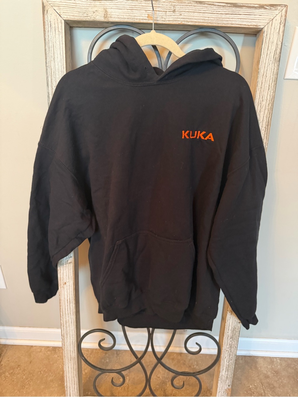 KUKA Robotics Black Hoodie XL Embroidered Logo Industrial Automation Gildan